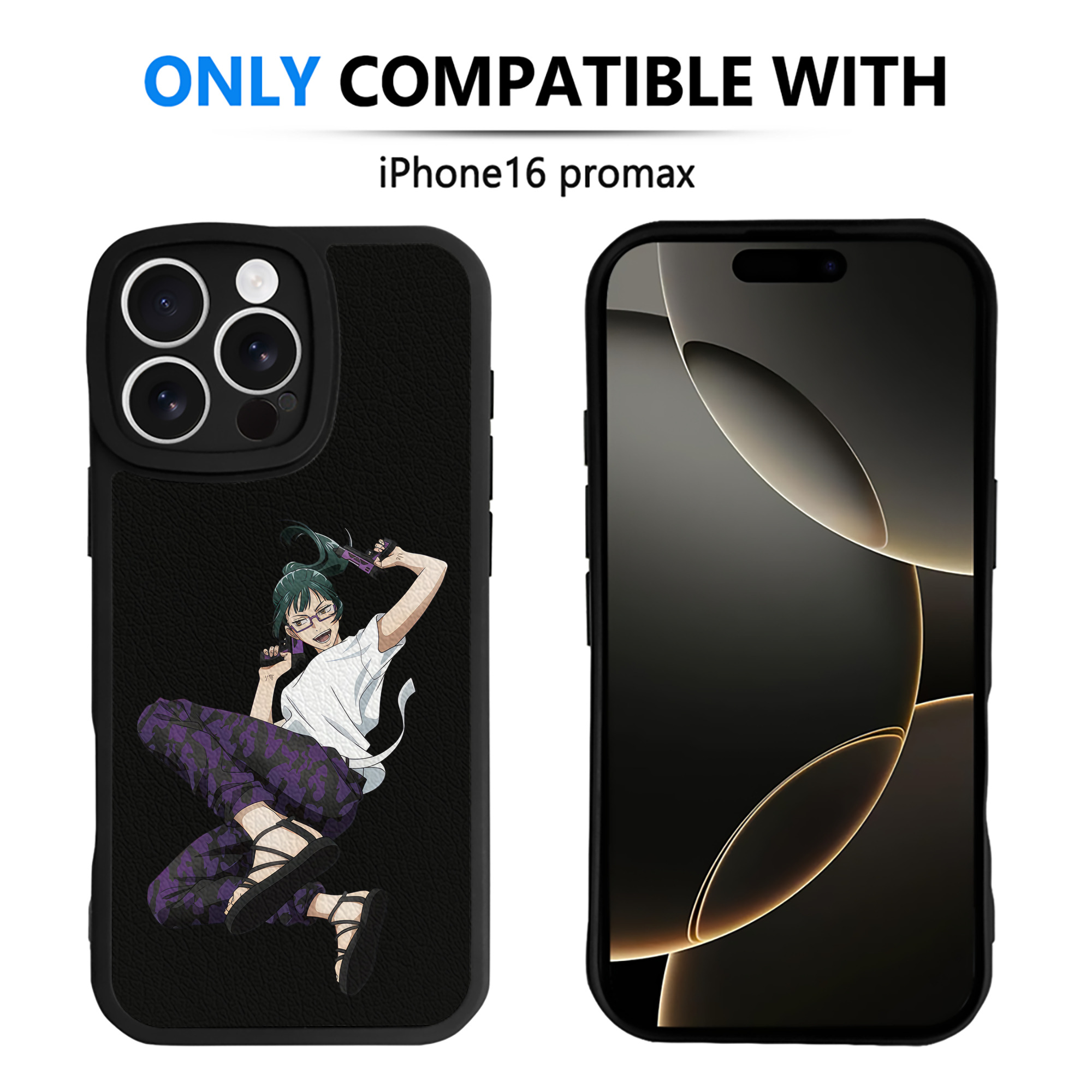 （画像用） 呪術廻戦 Jujutsu Kaisen 【iPhone 16シリーズ対応】シリコンスマホケース（レザー調） 材質：シリコン